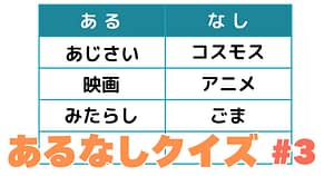 あるなしクイズ＃3のアイキャッチ画像